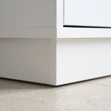 Compact MDF Bedside Table Set with Drawers, 64x24x30 cm