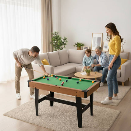 Compact Pool Table with Cues and Balls, MDF Build