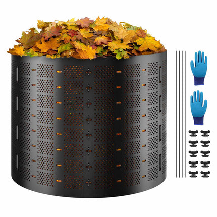 Compost Bin, 1000L Outdoor Expandable HDPE, Easy Setup