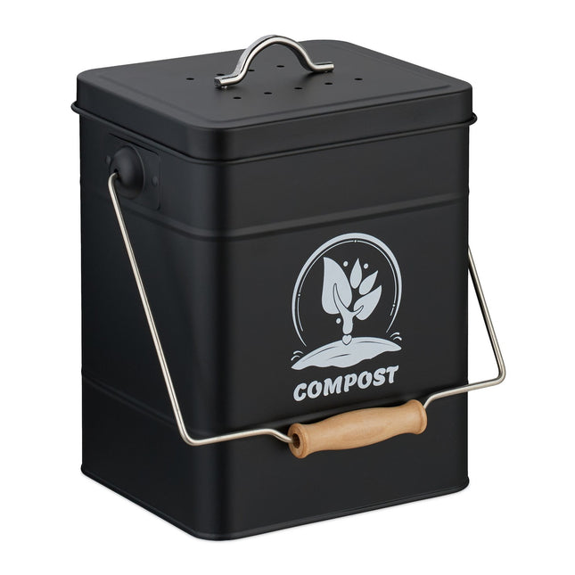 Compostbak met geurfilter, inhoud 6 liter