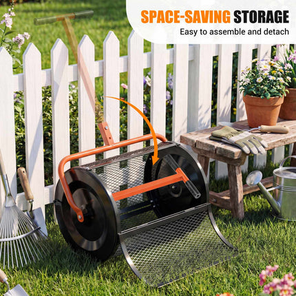 Compost Spreader, 0.077 m³, Adjustable T-Handle