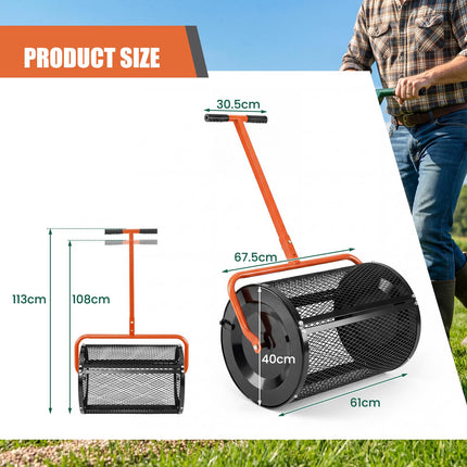 Compost Spreader, 0.077 m³, Adjustable T-Handle