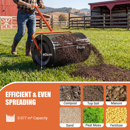 Compost Spreader, 0.077 m³, Adjustable T-Handle