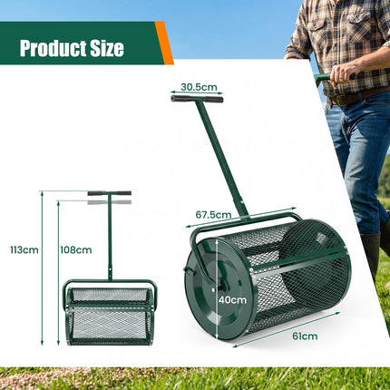 Compost Spreader, Adjustable T-Handle, 0.077 m3