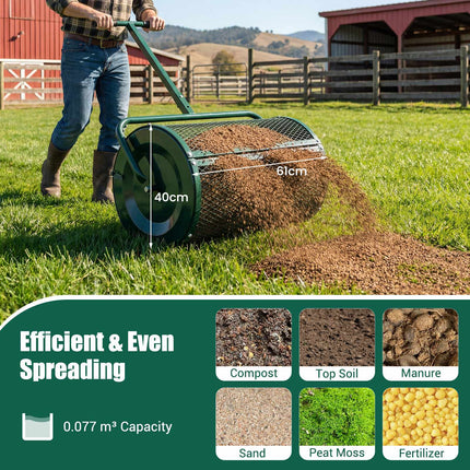 Compost Spreader, Adjustable T-Handle, 0.077 m3