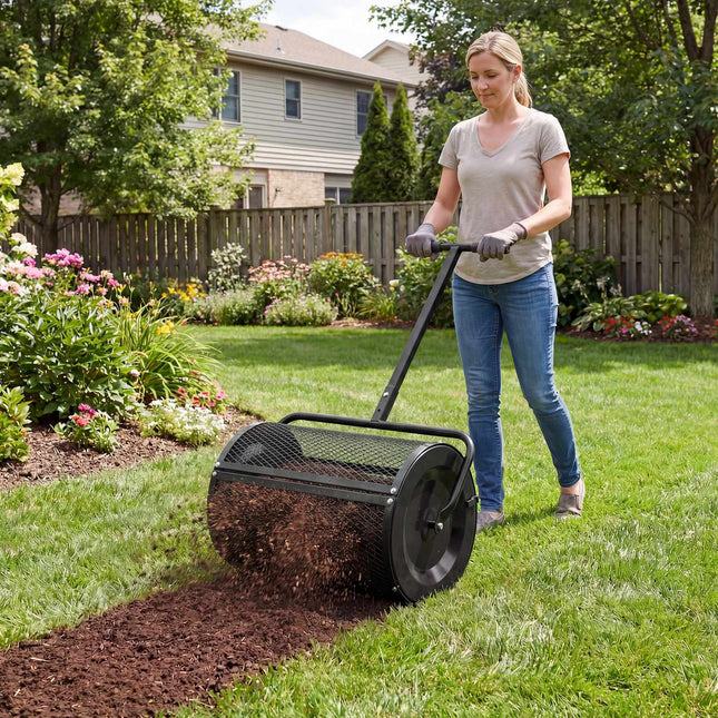 Compost Spreader, Adjustable T-Handle, 0.077 m³