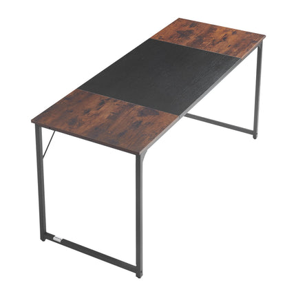 Computer Desk 160 x 60 cm, Metal Frame, Rustic Brown