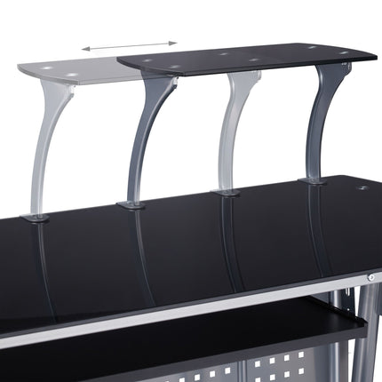 Computer Desk With Glass-top