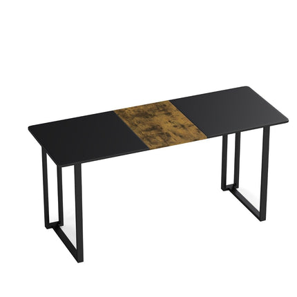 Computer Desk with Metal Frame, 160x60 cm, Brown
