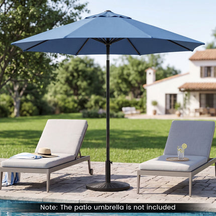 Concrete Patio Umbrella Base, Rattan Pattern, 21 lbs, Black