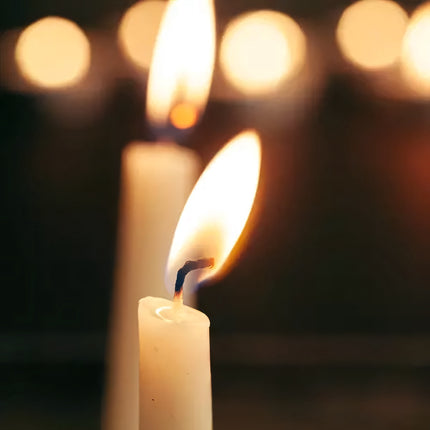 Cone candle white - set of 40 pcs
