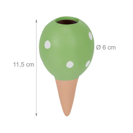 Cone of green clay, set of 4