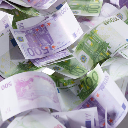 Confetti cannon 40 cm banknotes