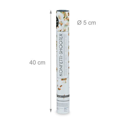 Confetti cannon 40 cm gold