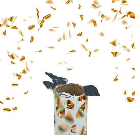 Confetti cannon 40 cm gold