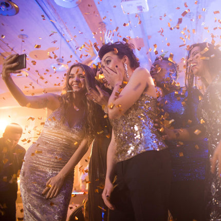 Confetti cannon 40 cm gold