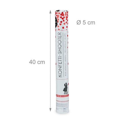 Confetti cannon 40 cm hearts