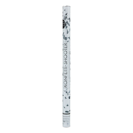Confetti cannon 80 cm silver