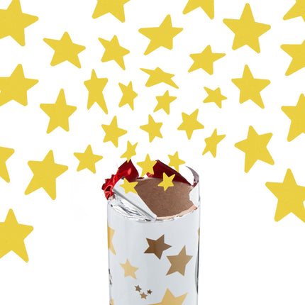 Confetti cannon gold stars