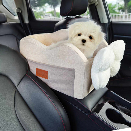 Console Dog Car Seat, Booster for Small Dogs Up to 8 lb