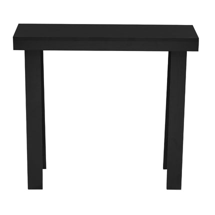 Console Table, 36 x 12 In Narrow 2-Tier Shelf, Black