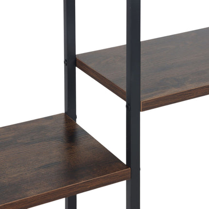 Console Table, 4-Tier, Industrial Style, Wood-Effect