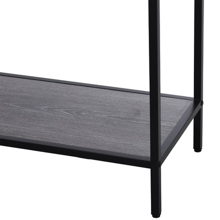 Steel console table with drawers and shelf, 120 x 30 x 81.5 cm