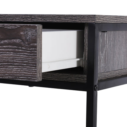 Steel console table with drawers and shelf, 120 x 30 x 81.5 cm