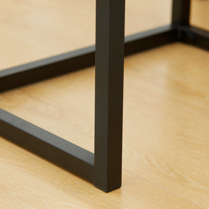 Industrial console table with cabinet, steel frame, 40x30x76 Cm