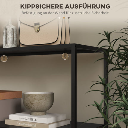 Steel console table, 2-tier design, 90x30x75 cm