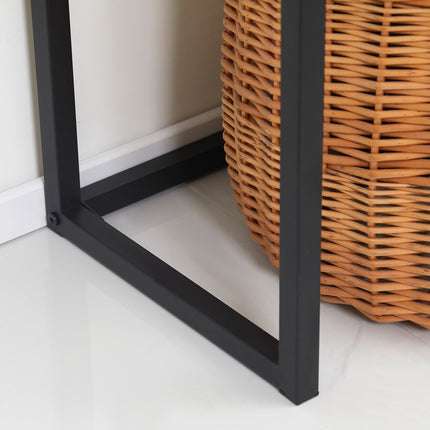 Industrial console table with drawer - Steel & Nature, 80x30x76 cm