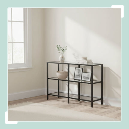 Console Table with 3 Glass Shelves – Modern Design