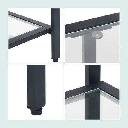 Console Table with 3 Glass Shelves – Modern Design