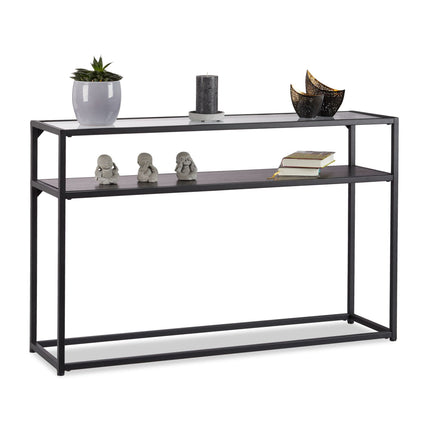 Console table glass metal
