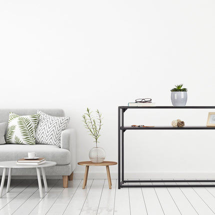 Console table glass metal