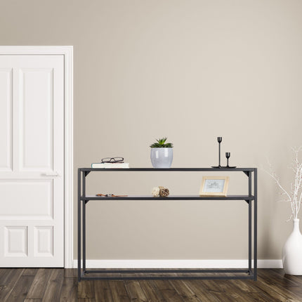 Console table glass metal