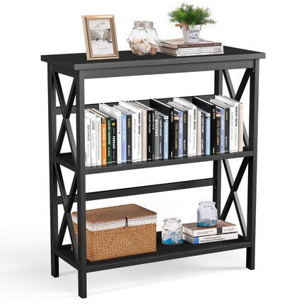Console table made of wood with anti-tip protection and sturdy frame. Modern side table 79 x 32 x 86 cm black