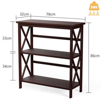 Console table made of wood with anti-tip protection and sturdy frame. Modern side table 79 x 32 x 86 cm coffee