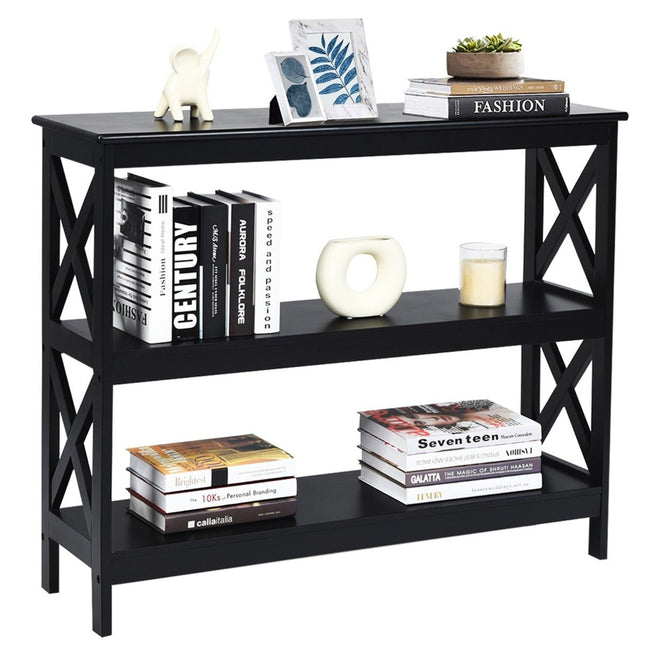 Console table side table industrial design with shelf hallway table 100 x 33 x 80 cm black