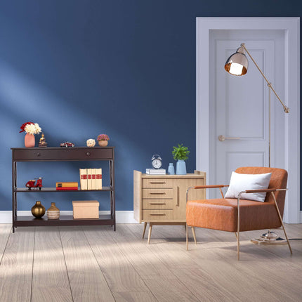 Console table with drawer and shelf