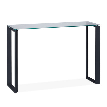 Console table with glass table top