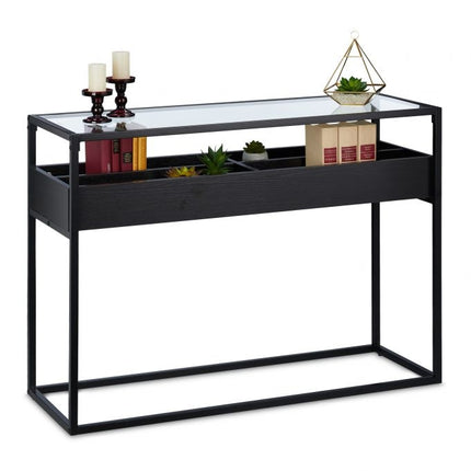 Console table with storage compartment