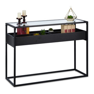 Console table with storage compartment