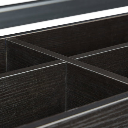 Console table with storage compartment