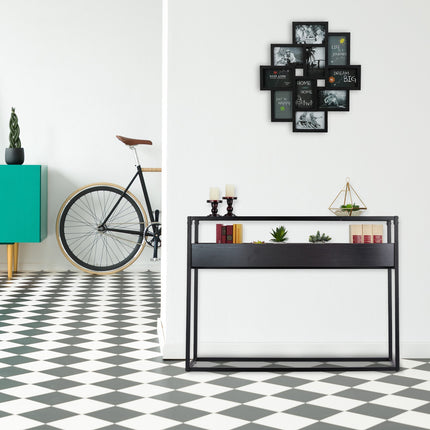 Console table with storage compartment