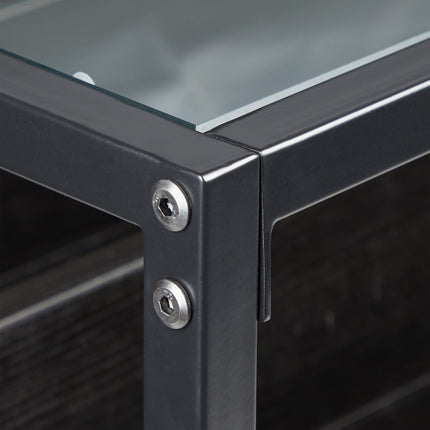 Console table with storage compartment