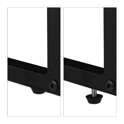 Console table with storage compartment