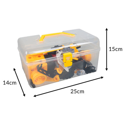 Construction Blocks Set, 100 Pieces, Vehicles, Educational