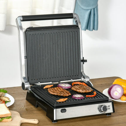 Electric contact grill, 2000W, adjustable thermostat, foldable