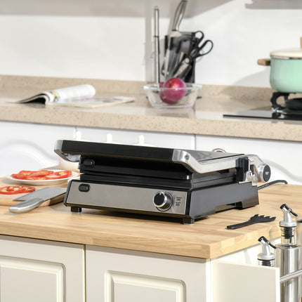 Electric contact grill, 2000W, adjustable thermostat, foldable